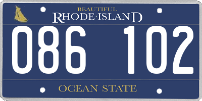 RI license plate 086102