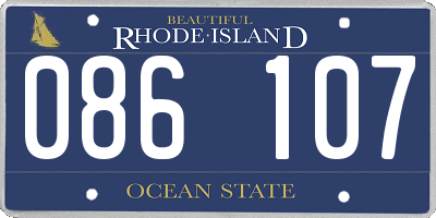 RI license plate 086107