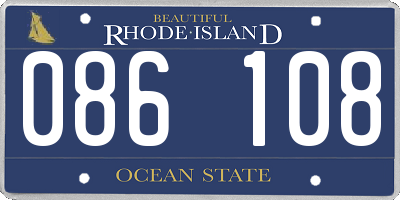 RI license plate 086108