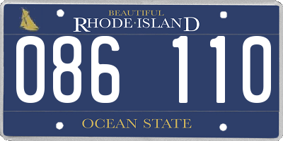 RI license plate 086110
