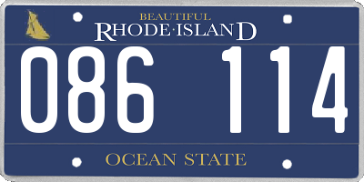 RI license plate 086114