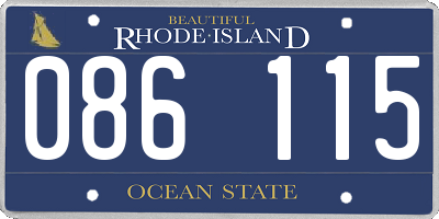 RI license plate 086115