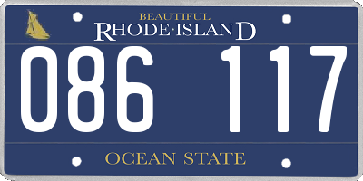 RI license plate 086117