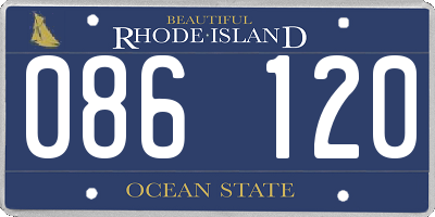 RI license plate 086120