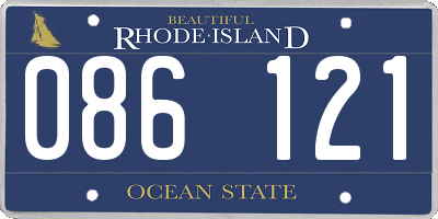 RI license plate 086121