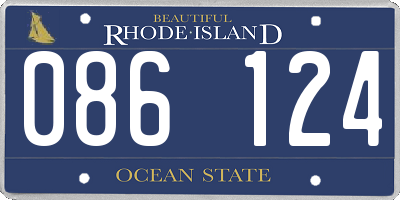 RI license plate 086124