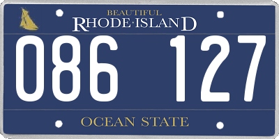 RI license plate 086127