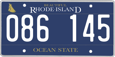RI license plate 086145