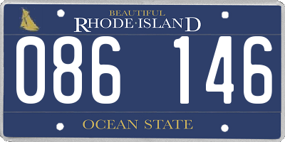 RI license plate 086146