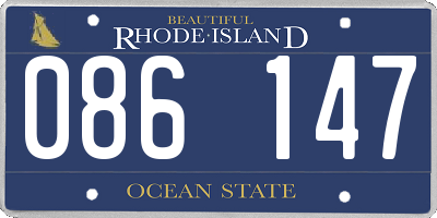 RI license plate 086147