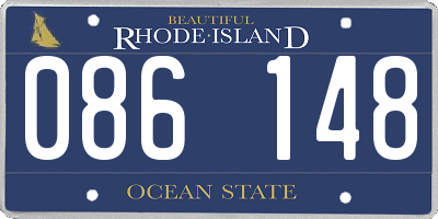 RI license plate 086148