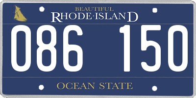RI license plate 086150