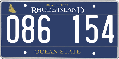 RI license plate 086154