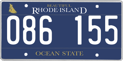 RI license plate 086155