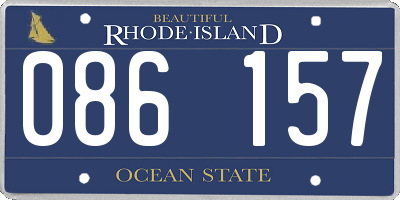 RI license plate 086157