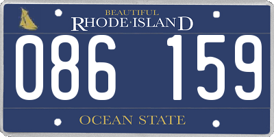 RI license plate 086159
