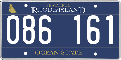 RI license plate 086161
