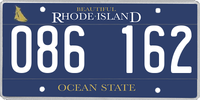 RI license plate 086162