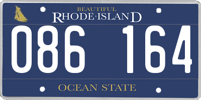 RI license plate 086164