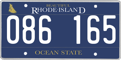 RI license plate 086165