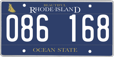 RI license plate 086168