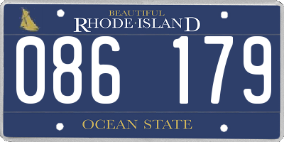 RI license plate 086179