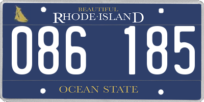RI license plate 086185