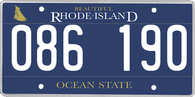 RI license plate 086190