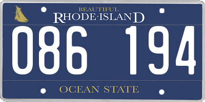 RI license plate 086194