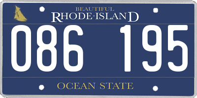 RI license plate 086195