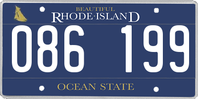 RI license plate 086199