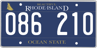 RI license plate 086210