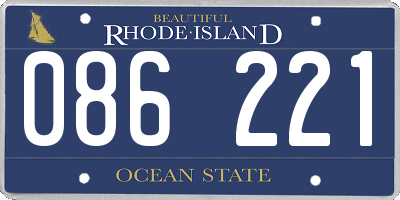 RI license plate 086221