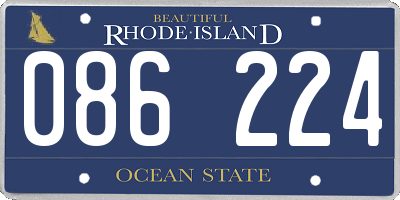 RI license plate 086224