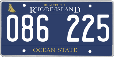 RI license plate 086225