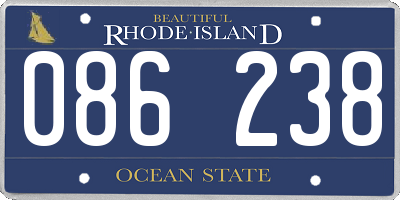 RI license plate 086238