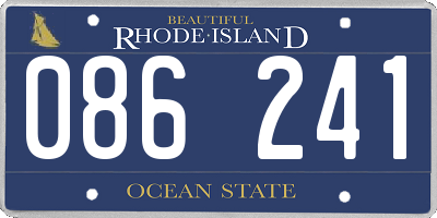 RI license plate 086241