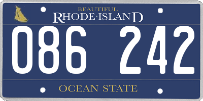 RI license plate 086242