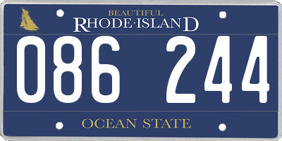 RI license plate 086244