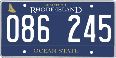 RI license plate 086245