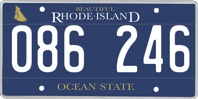 RI license plate 086246