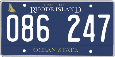 RI license plate 086247