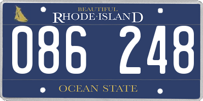 RI license plate 086248