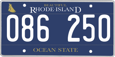 RI license plate 086250