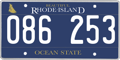 RI license plate 086253