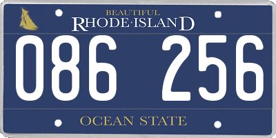RI license plate 086256