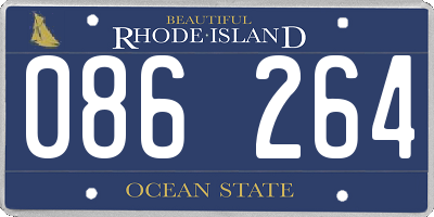 RI license plate 086264