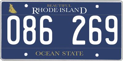 RI license plate 086269