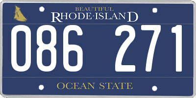 RI license plate 086271