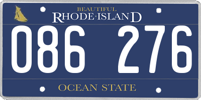 RI license plate 086276